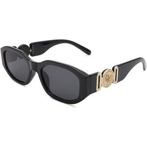 Retro Rectangle Sunglasses Women Men Vintage Irregular Frame UV400 Driving
